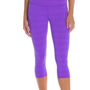 Beyond Yoga Capri Leggings, Striped Purple, Small